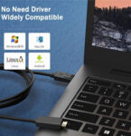 DisplayPort to HDMI Cable 6ft, (1.8m) 4K DP to HDMI Cable Adapter, One-Way DP 1.2 to HDMI 1.4 Cable, Compatible with PC TV Monitor Projector Laptop Dell HP etc